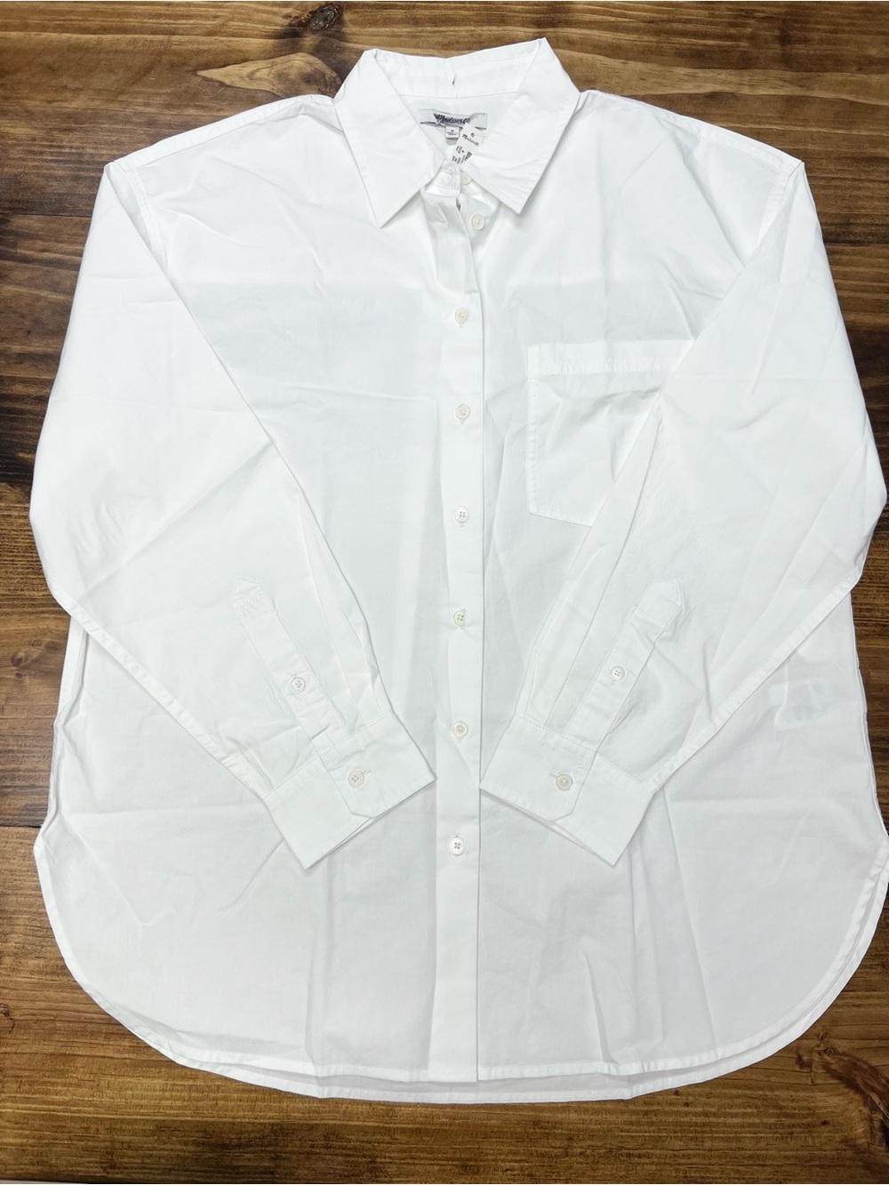 Madewell The Easy Shirt Button Down in White Size Medium NWT - Picture 7 of 13